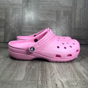 Crocs Classic Clogs Womens 11 Pink Slip On Shoes Waterproof NEW